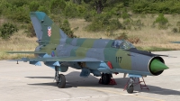 Photo ID 13506 by Chris Lofting. Croatia Air Force Mikoyan Gurevich MiG 21bisD, 117