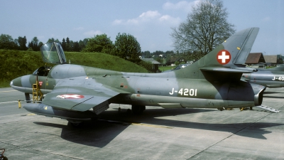Photo ID 84036 by Joop de Groot. Switzerland Air Force Hawker Hunter T68, J 4201