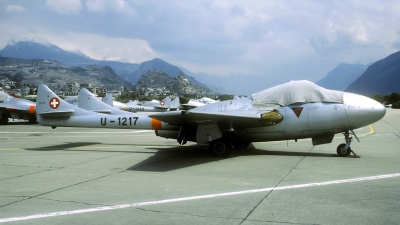 Photo ID 90805 by Joop de Groot. Switzerland Air Force De Havilland DH 115 Vampire T 55, U 1217