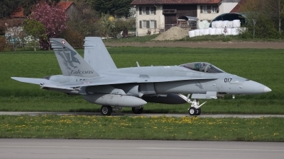 Photo ID 98375 by Ludwig Isch. Switzerland Air Force McDonnell Douglas F A 18C Hornet, J 5017