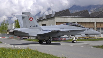 Photo ID 98339 by Stephan Franke - Fighter-Wings. Switzerland Air Force McDonnell Douglas F A 18D Hornet, J 5232