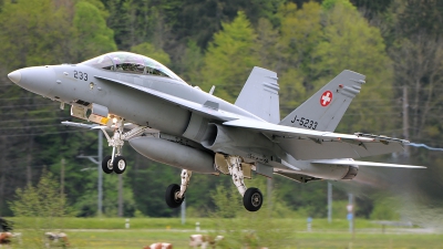 Photo ID 98627 by Stephan Franke - Fighter-Wings. Switzerland Air Force McDonnell Douglas F A 18D Hornet, J 5233