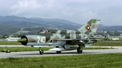 Photo ID 101383 by Joop de Groot. Bulgaria Air Force Mikoyan Gurevich MiG 21bis, 243