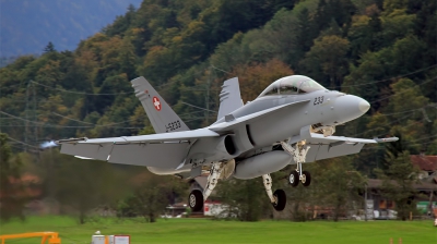 Photo ID 109163 by Chris Albutt. Switzerland Air Force McDonnell Douglas F A 18D Hornet, J 5233