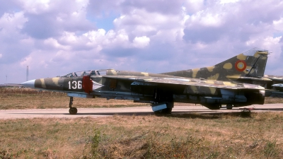 Photo ID 14329 by Chris Lofting. Romania Air Force Mikoyan Gurevich MiG 23UB, 136