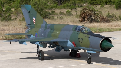 Photo ID 113237 by Chris Lofting. Croatia Air Force Mikoyan Gurevich MiG 21bisD, 120