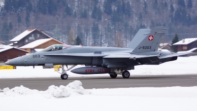 Photo ID 113491 by Lukas Kinneswenger. Switzerland Air Force McDonnell Douglas F A 18C Hornet, J 5003