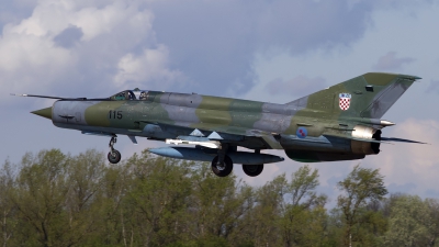 Photo ID 118126 by Chris Lofting. Croatia Air Force Mikoyan Gurevich MiG 21bisD, 115