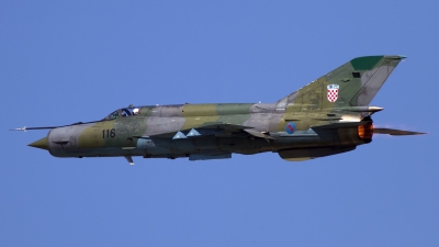Photo ID 118225 by Chris Lofting. Croatia Air Force Mikoyan Gurevich MiG 21bisD, 116