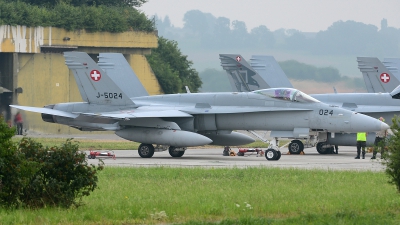 Photo ID 125196 by Martin Thoeni - Powerplanes. Switzerland Air Force McDonnell Douglas F A 18C Hornet, J 5024