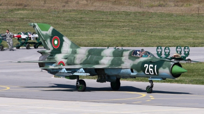 Photo ID 16672 by Anton Balakchiev. Bulgaria Air Force Mikoyan Gurevich MiG 21bis SAU, 261