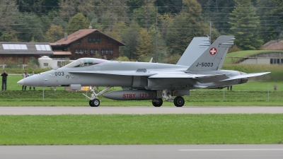Photo ID 132503 by Martin Thoeni - Powerplanes. Switzerland Air Force McDonnell Douglas F A 18C Hornet, J 5003