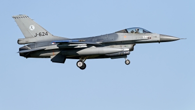 Photo ID 133043 by Niels Roman / VORTEX-images. Netherlands Air Force General Dynamics F 16AM Fighting Falcon, J 624