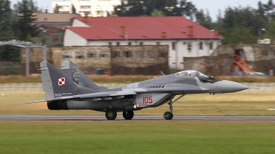 Photo ID 134698 by Paul Newbold. Poland Air Force Mikoyan Gurevich MiG 29A 9 12A, 105