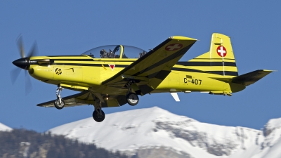 Photo ID 136788 by Niels Roman / VORTEX-images. Switzerland Air Force Pilatus PC 9A, C 407