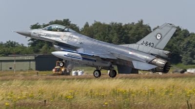 Photo ID 144352 by Niels Roman / VORTEX-images. Netherlands Air Force General Dynamics F 16AM Fighting Falcon, J 643
