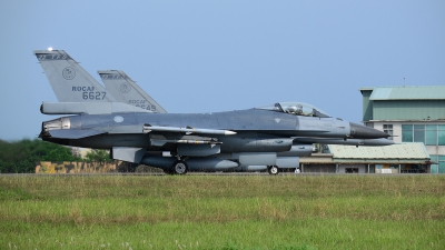 Photo ID 156674 by Diamond MD Dai. Taiwan Air Force General Dynamics F 16A Fighting Falcon, 6627