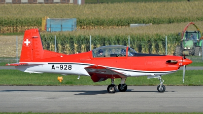 Photo ID 166256 by Lieuwe Hofstra. Switzerland Air Force Pilatus NCPC 7 Turbo Trainer, A 928