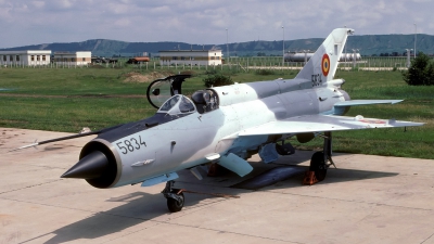 Photo ID 20390 by Chris Lofting. Romania Air Force Mikoyan Gurevich MiG 21MF 75 Lancer C, 5834