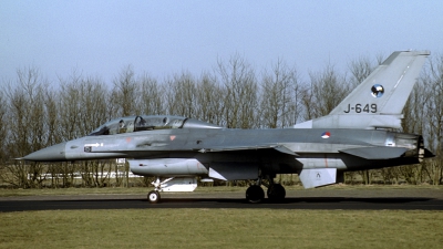 Photo ID 167097 by Joop de Groot. Netherlands Air Force General Dynamics F 16B Fighting Falcon, J 649