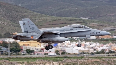 Photo ID 174750 by Bartolomé Fernández. Spain Air Force McDonnell Douglas CE 15 Hornet EF 18B, CE 15 03