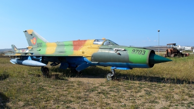 Photo ID 182422 by Alexandru Chirila. Romania Air Force Mikoyan Gurevich MiG 21MF Lancer A, 9703