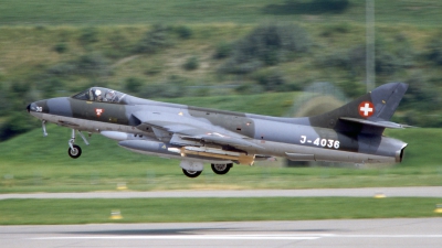 Photo ID 195275 by Marc van Zon. Switzerland Air Force Hawker Hunter F58, J 4036