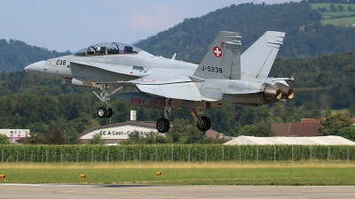 Photo ID 214448 by Ludwig Isch. Switzerland Air Force McDonnell Douglas F A 18D Hornet, J 5238