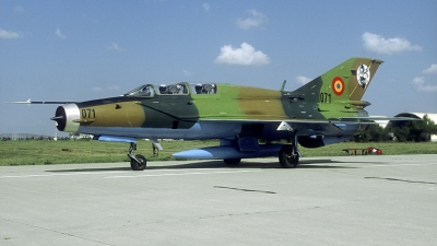 Photo ID 218776 by Marinus Dirk Tabak. Romania Air Force Mikoyan Gurevich MiG 21UM Lancer B, 071