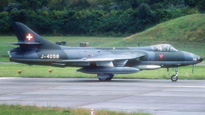 Photo ID 223195 by Rainer Mueller. Switzerland Air Force Hawker Hunter F58, J 4058