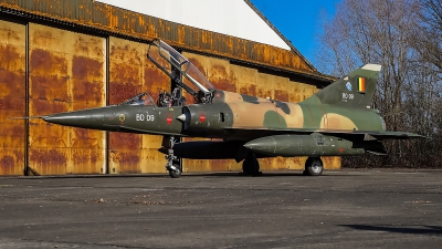 Photo ID 223937 by Mick Balter - mbaviation-images. Belgium Air Force Dassault Mirage 5BD, BD09
