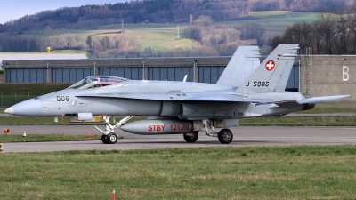 Photo ID 239364 by Mark Broekhans. Switzerland Air Force McDonnell Douglas F A 18C Hornet, J 5006