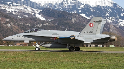 Photo ID 308 by James Shelbourn. Switzerland Air Force McDonnell Douglas F A 18C Hornet, J 5012