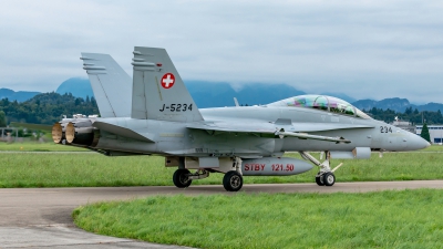 Photo ID 240584 by Martin Thoeni - Powerplanes. Switzerland Air Force McDonnell Douglas F A 18D Hornet, J 5234