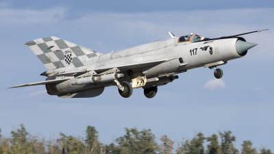 Photo ID 245256 by Chris Lofting. Croatia Air Force Mikoyan Gurevich MiG 21bisD, 117