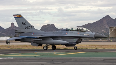 Photo ID 246549 by Niels Roman / VORTEX-images. Netherlands Air Force General Dynamics F 16BM Fighting Falcon, J 209