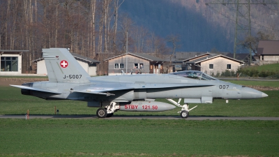 Photo ID 252806 by Luca Fahrni. Switzerland Air Force McDonnell Douglas F A 18C Hornet, J 5007