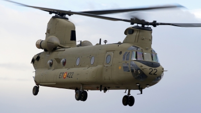 Photo ID 269756 by Montserrat Pin. Spain Army Boeing Vertol CH 47F Chinook, HT 17 22A