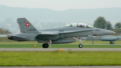 Photo ID 30226 by Radim Spalek. Switzerland Air Force McDonnell Douglas F A 18D Hornet, J 5236