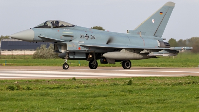 Photo ID 281438 by Jan Eenling. Germany Air Force Eurofighter EF 2000 Typhoon S, 31 34