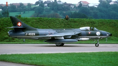Photo ID 33518 by Joop de Groot. Switzerland Air Force Hawker Hunter F58, J 4026