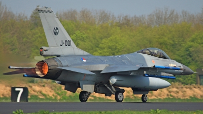 Photo ID 33975 by Mick Balter - mbaviation-images. Netherlands Air Force General Dynamics F 16AM Fighting Falcon, J 001