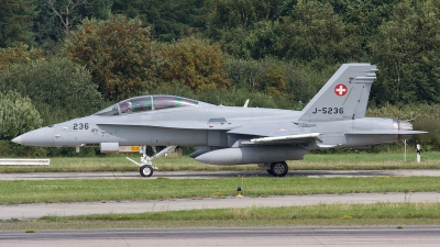Photo ID 38000 by Rainer Mueller. Switzerland Air Force McDonnell Douglas F A 18D Hornet, J 5236