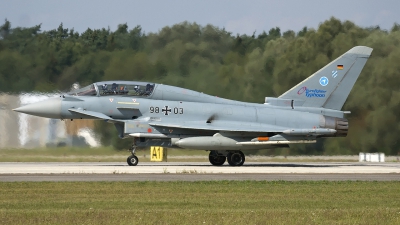 Photo ID 39050 by Jörg Pfeifer. Germany Air Force Eurofighter EF 2000 Typhoon T, 98 03