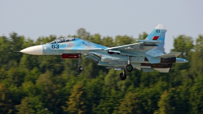 Photo ID 40930 by Jens Hameister. Belarus Air Force Sukhoi Su 27UBM, 63 BLUE