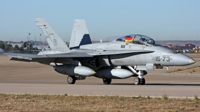 Photo ID 41455 by Javier Bozzino Barbudo. Spain Air Force McDonnell Douglas CE 15 Hornet EF 18B, CE 15 04