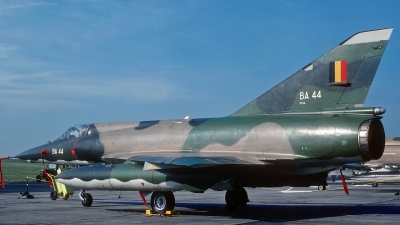 Photo ID 43086 by Eric Tammer. Belgium Air Force Dassault Mirage 5BA, BA44