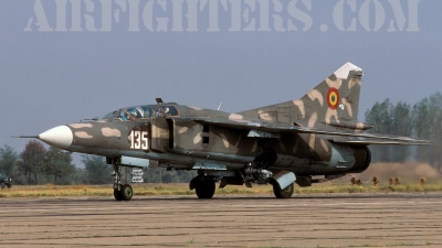 Photo ID 5736 by Chris Lofting. Romania Air Force Mikoyan Gurevich MiG 23UB, 135