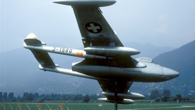 Photo ID 57535 by Joop de Groot. Switzerland Air Force De Havilland DH 112 Venom FB50, J 1580