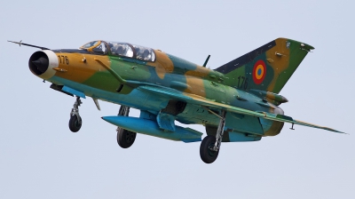 Photo ID 58324 by Patricie Vesela. Romania Air Force Mikoyan Gurevich MiG 21UM Lancer B, 176